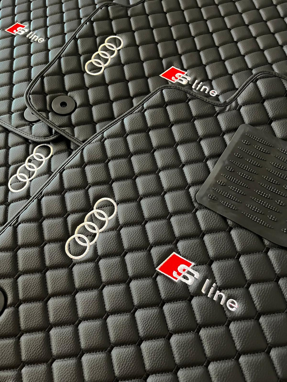 For Audi Q7 S Line Car Floor Mats Custom fit Leather for all Audi S Line Model Waterproof Carpet Liner