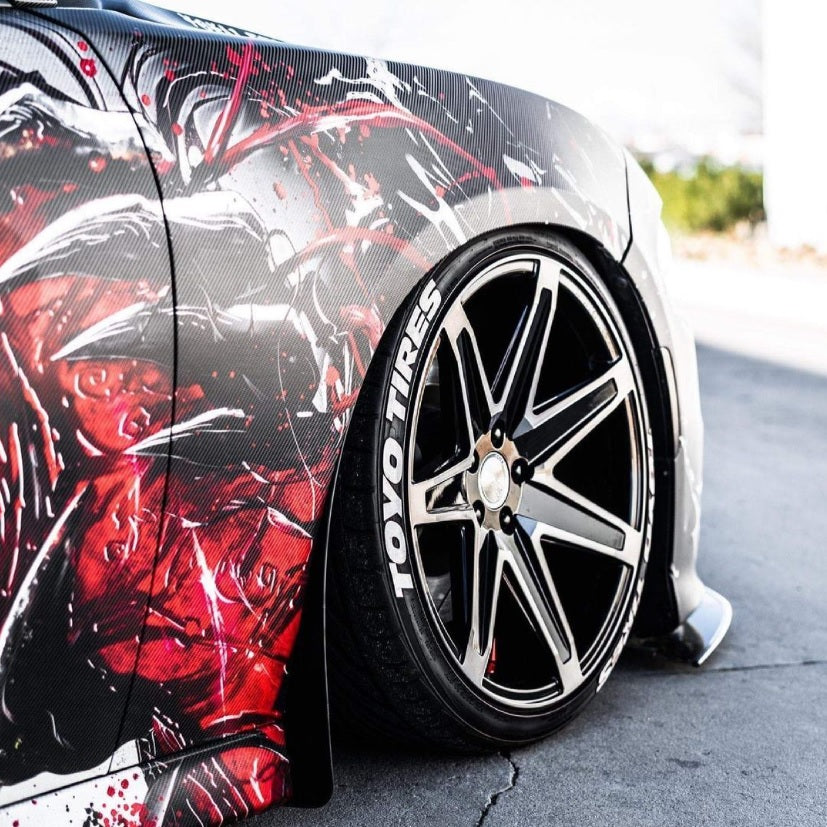 Toyo Tires Tire Lettering Tyre Sticker fits to 16"-22" Permanent Tyre Letters Set for 4 tires universal fitment