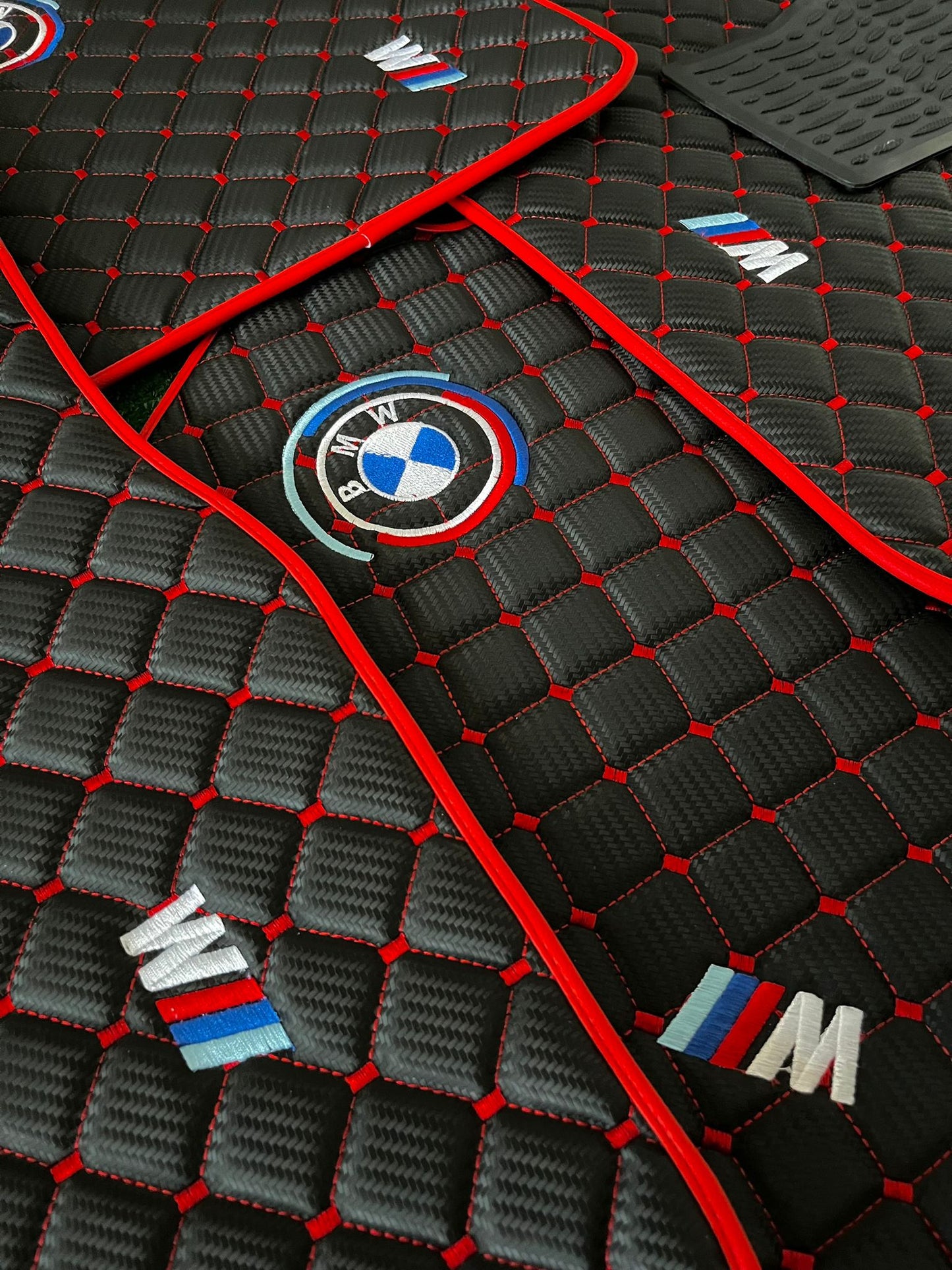 For BMW M Colorful Carbon Car Floor Mats Custom fit Leather for all BMW M Colorful Waterproof Carpet Liner