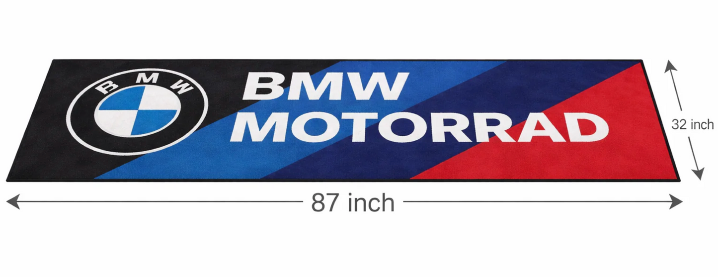 BMW Motorcycle Mat – Non-Slip, Soft & Durable (32×87 INCH)