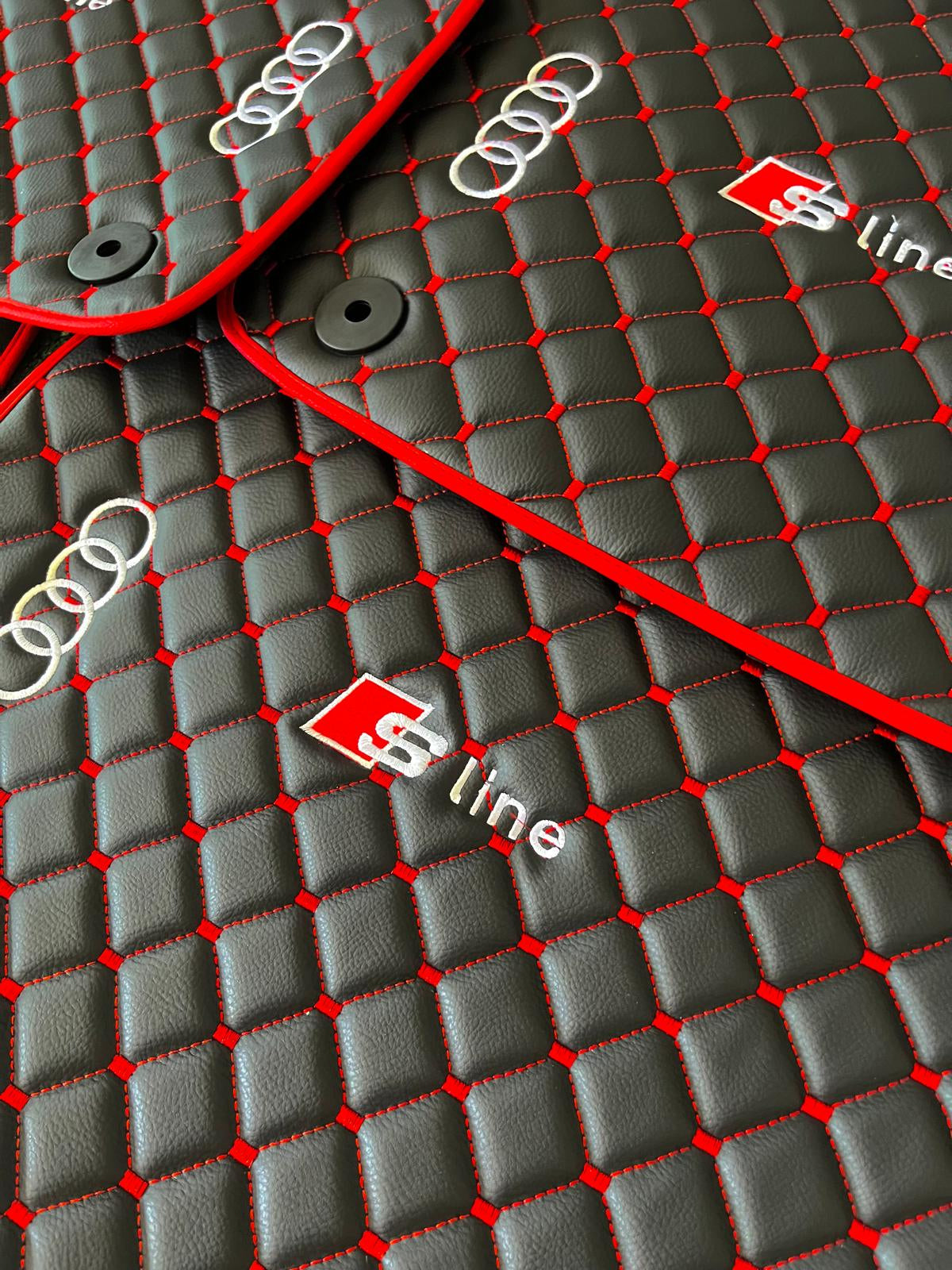 For Audi Q7 S Line Car Floor Mats Custom fit Leather for all Audi S Line Model Waterproof Carpet Liner