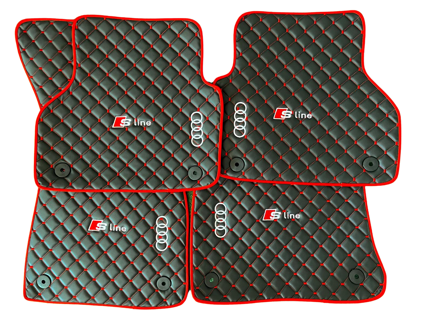 For Audi Q7 S Line Car Floor Mats Custom fit Leather for all Audi S Line Model Waterproof Carpet Liner