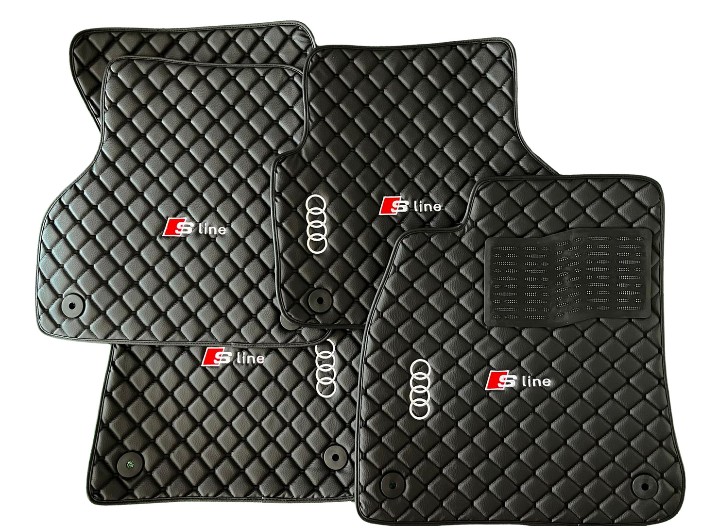 For Audi Q7 S Line Car Floor Mats Custom fit Leather for all Audi S Line Model Waterproof Carpet Liner