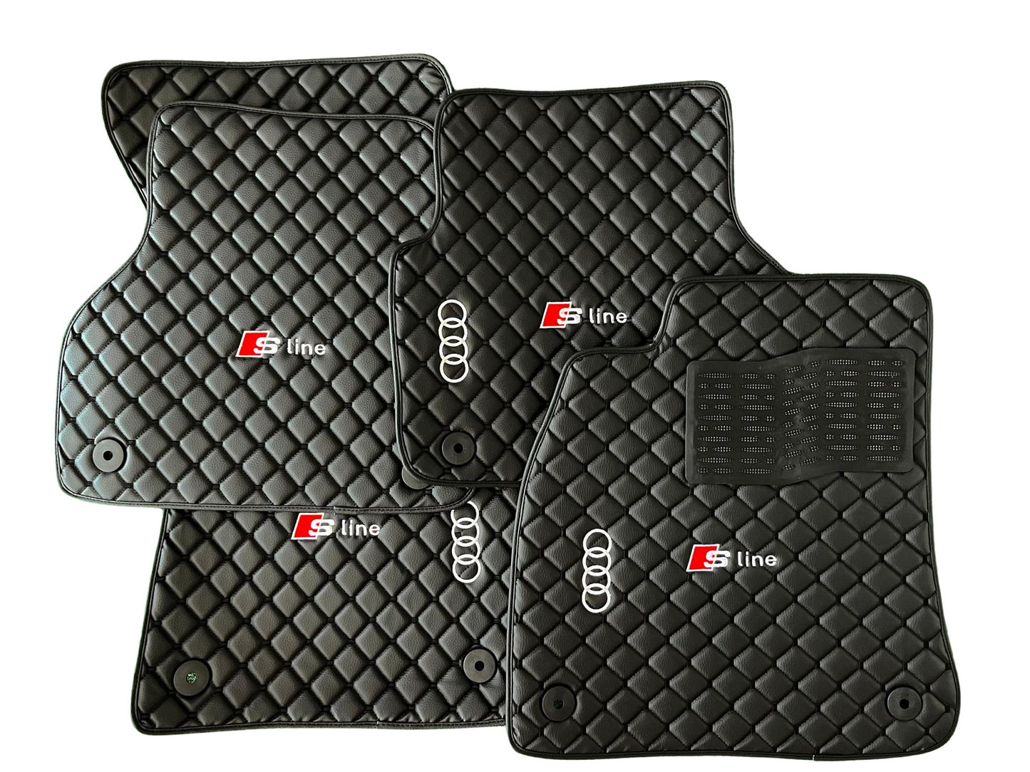 For Audi Q7 S Line Car Floor Mats Custom fit Leather for all Audi S Line Model Waterproof Carpet Liner