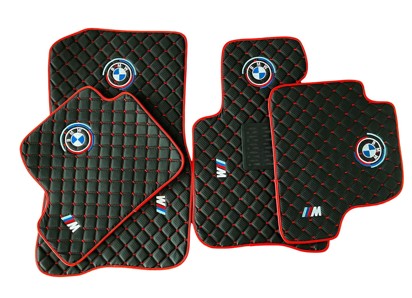 For BMW M Colorful Carbon Car Floor Mats Custom fit Leather for all BMW M Colorful Waterproof Carpet Liner