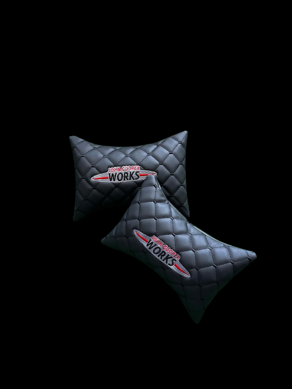 For Mını Cooper John Cooper Leather Neck Pillows for Cars - Premium Comfort and Style (2 PCS)