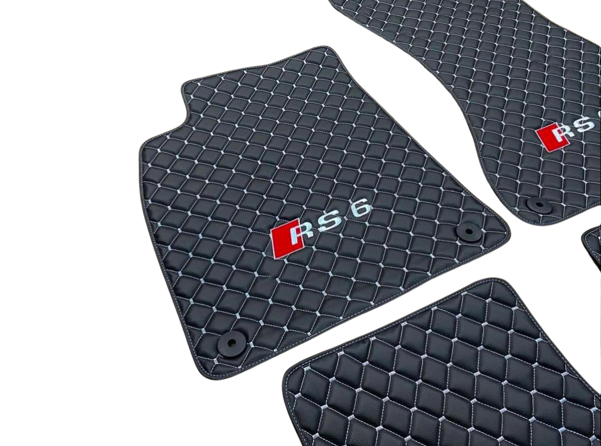For Audi RS6 Car Floor Mats Custom fit Leather for all Audi RS6 Model Waterproof Carpet Liner