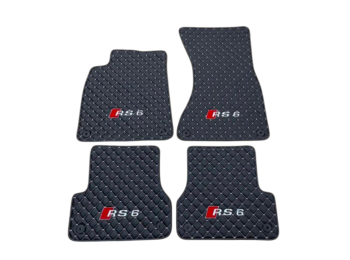For Audi RS6 Car Floor Mats Custom fit Leather for all Audi RS6 Model Waterproof Carpet Liner