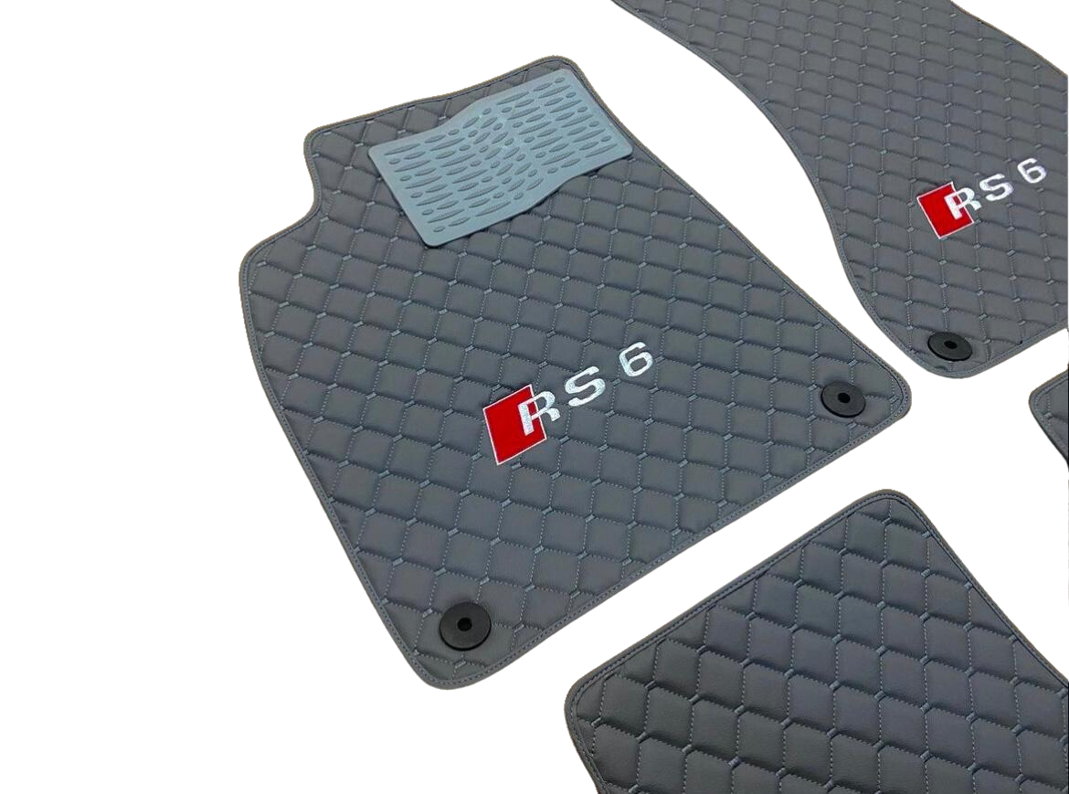 For Audi RS6 Car Floor Mats Custom fit Leather for all Audi RS6 Model Waterproof Carpet Liner