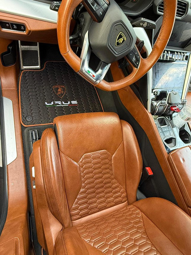 For Lamborghini URUS Trunk Mat+Car Floor Mats+2 Pieces Lumbar Cushion All Set Leather for all URUS Waterproof Carpet Liner