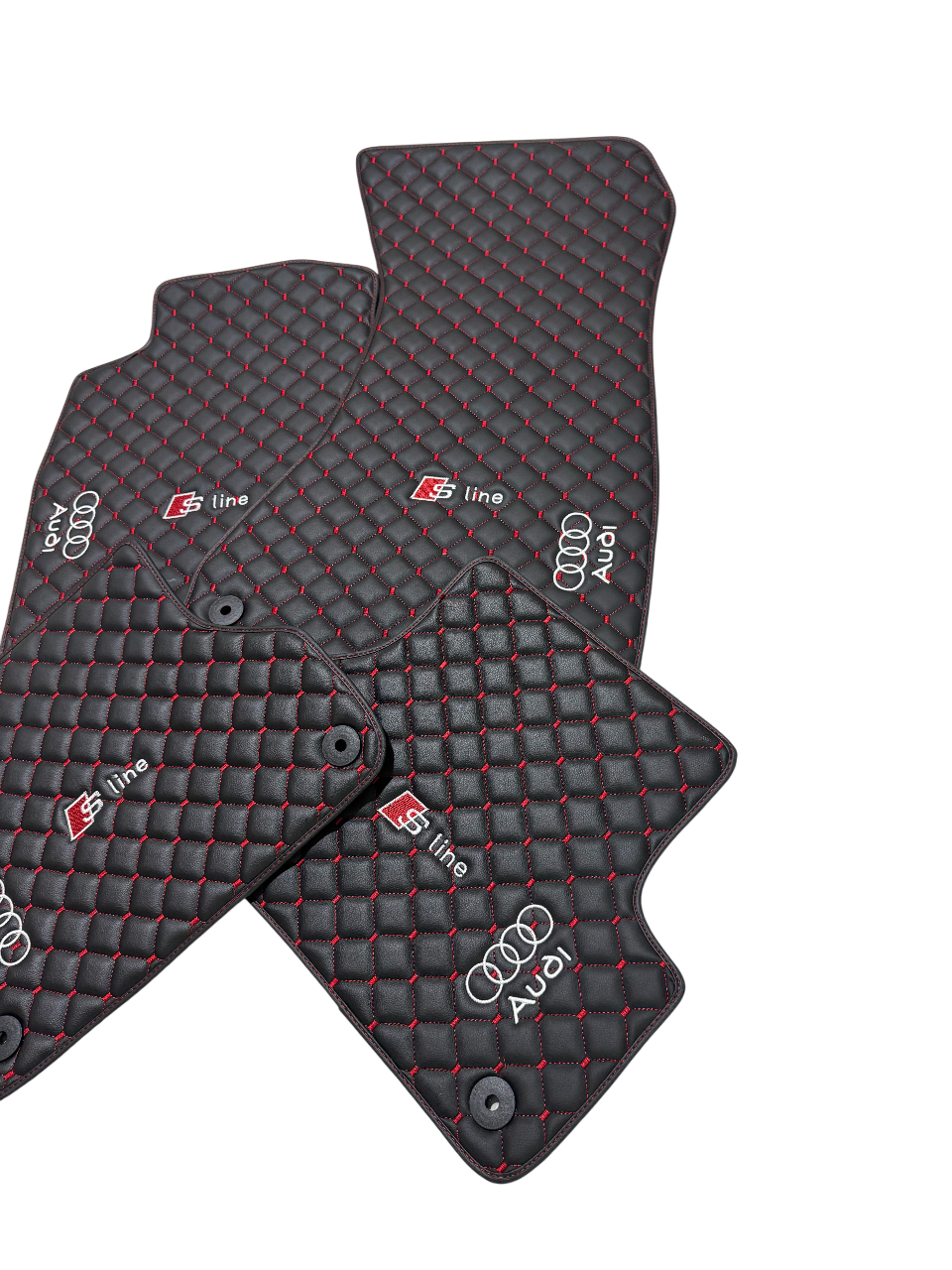 For Audi Q7 S Line Car Floor Mats Custom fit Leather for all Audi S Line Model Waterproof Carpet Liner