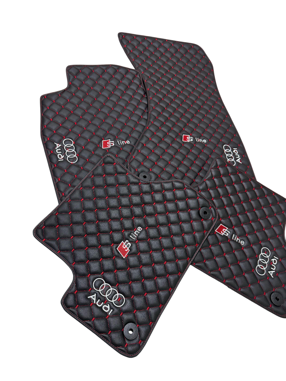 For Audi Q7 S Line Car Floor Mats Custom fit Leather for all Audi S Line Model Waterproof Carpet Liner
