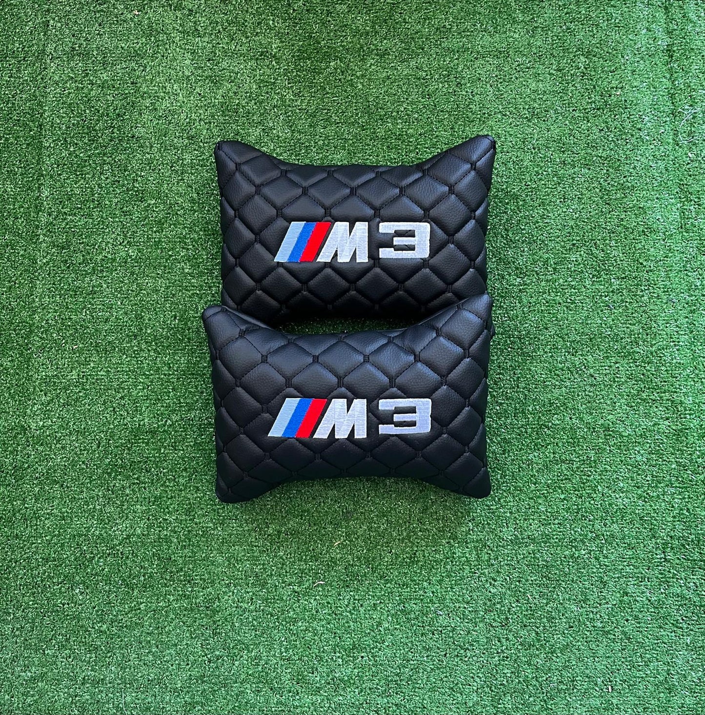 For BMW M3 Leather Neck Pillows for Cars - Premium Comfort and Style (2 PCS)