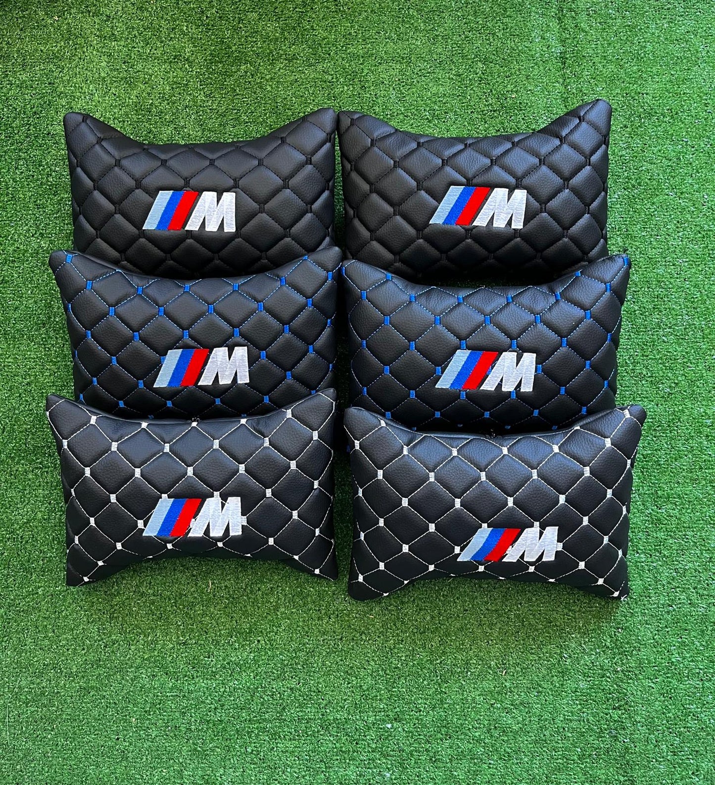 For BMW M Leather Neck Pillows for Cars - Premium Comfort and Style (2 PCS)