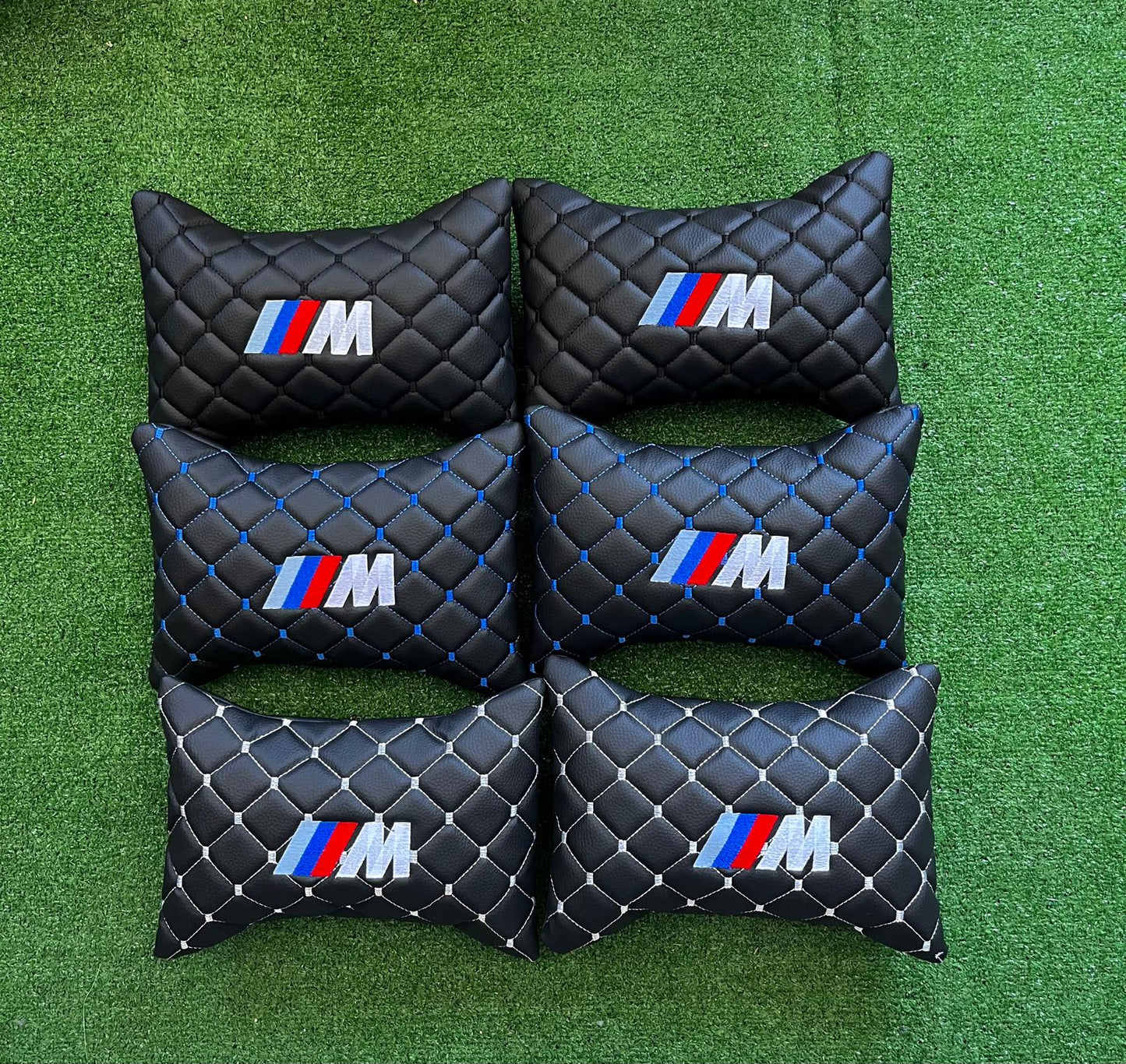 For BMW M Leather Neck Pillows for Cars - Premium Comfort and Style (2 PCS)
