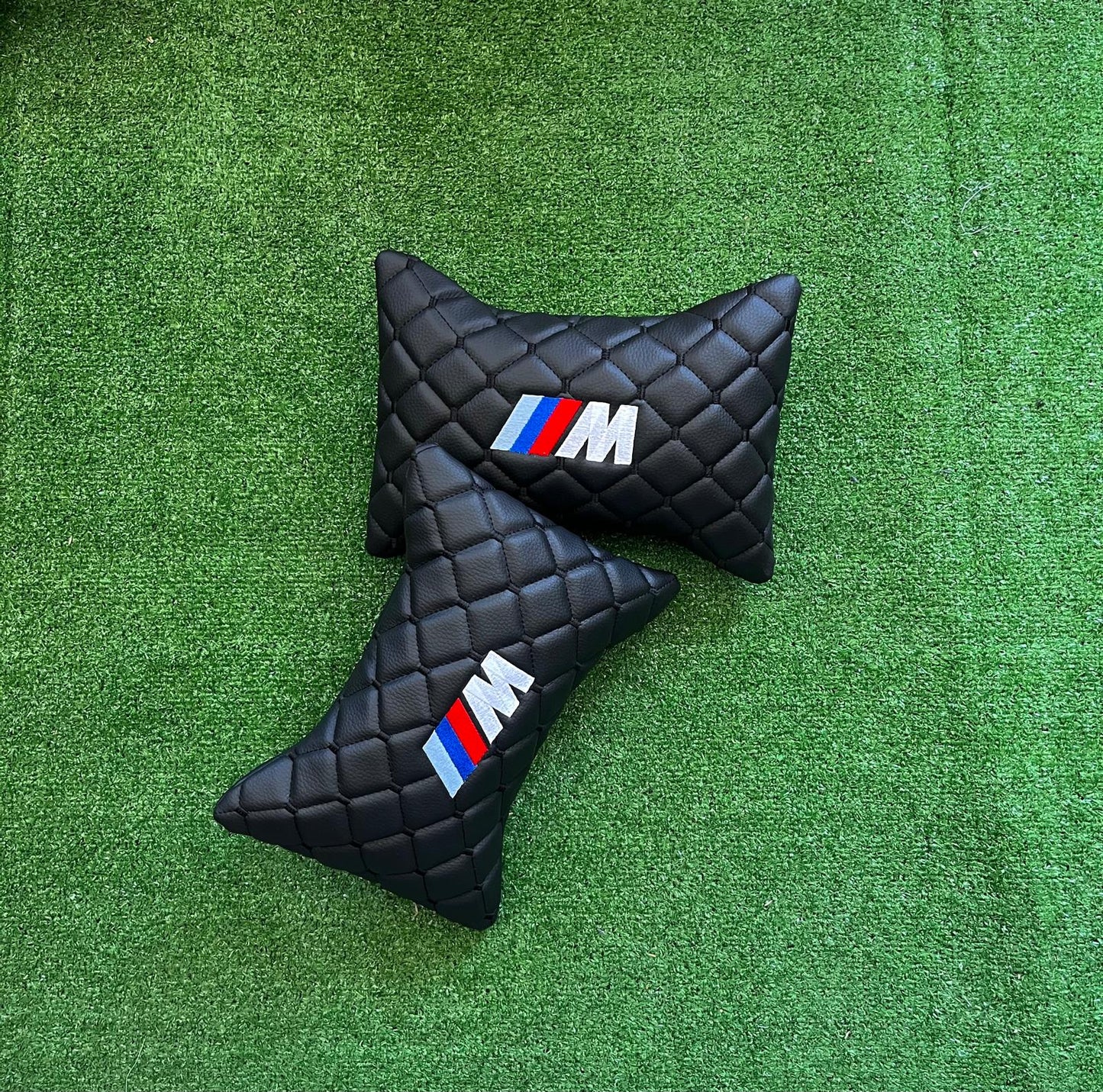 For BMW M Leather Neck Pillows for Cars - Premium Comfort and Style (2 PCS)