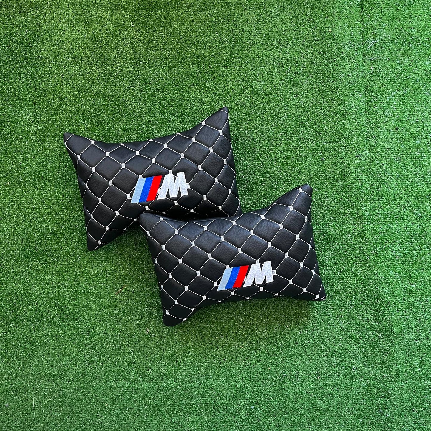 For BMW M Leather Neck Pillows for Cars - Premium Comfort and Style (2 PCS)