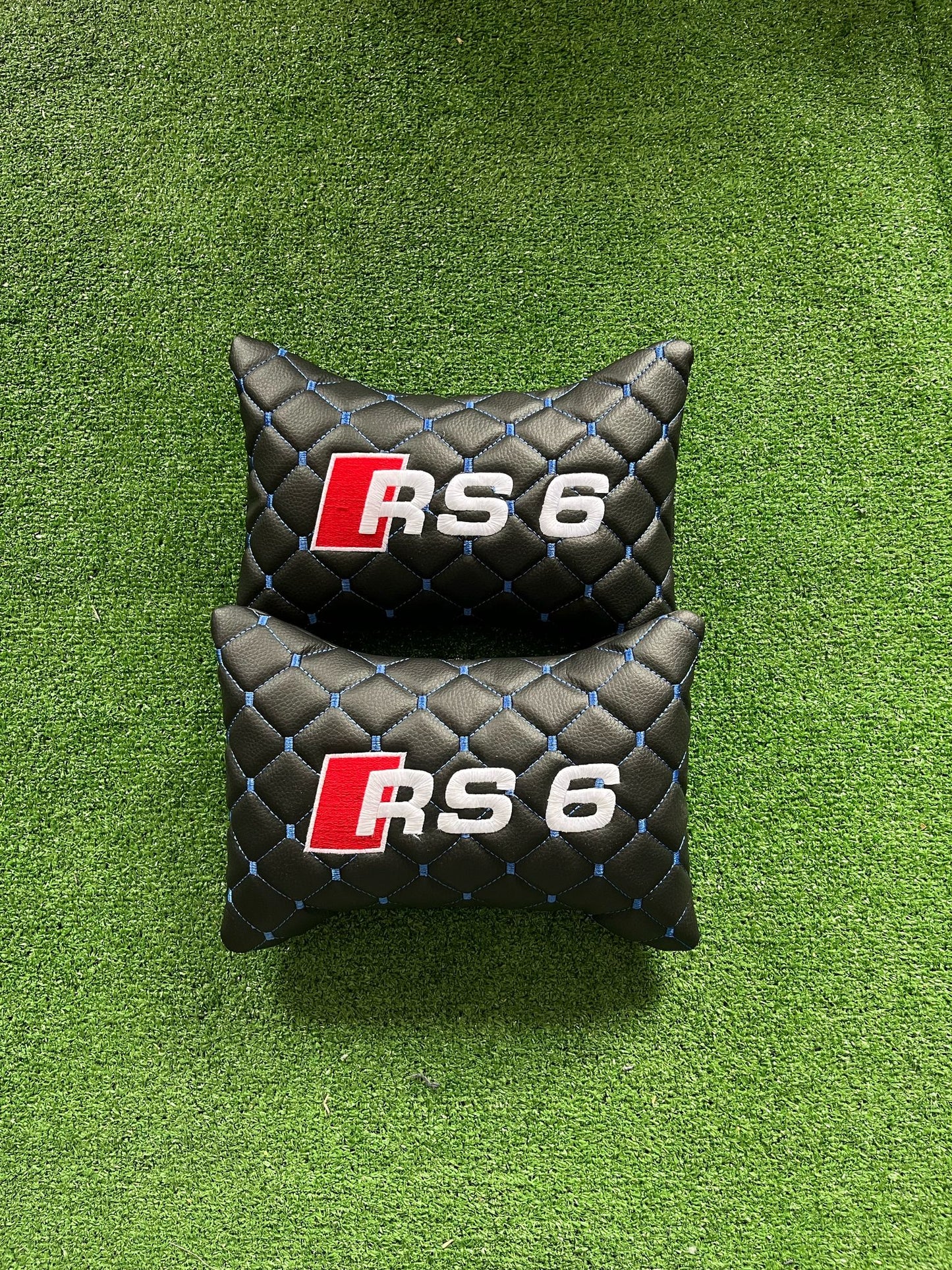 For AUDI RS6 Leather Neck Pillows for Cars - Premium Comfort and Style (2 PCS)