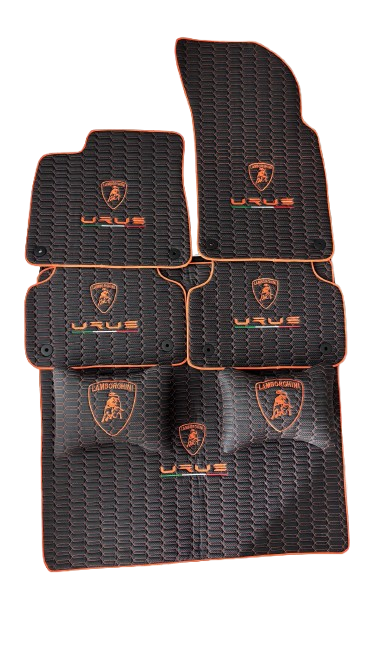 For Lamborghini URUS Trunk Mat+Car Floor Mats+2 Pieces Lumbar Cushion All Set Leather for all URUS Waterproof Carpet Liner