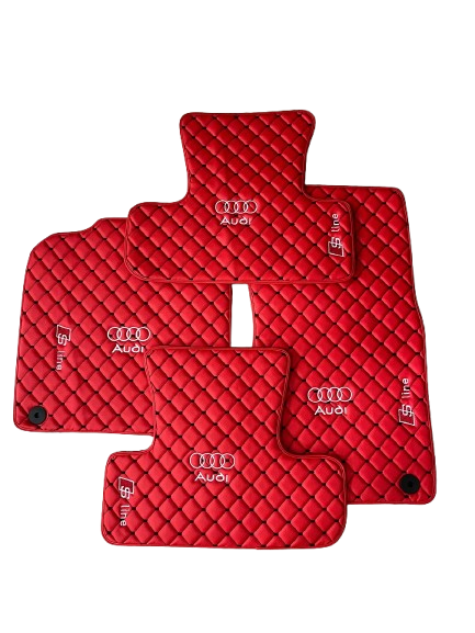 For Audi Q7 S Line Car Floor Mats Custom fit Leather for all Audi S Line Model Waterproof Carpet Liner