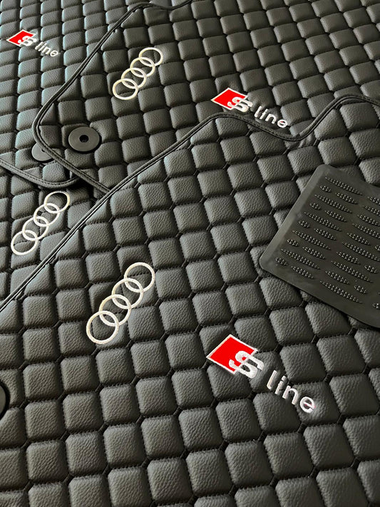 For Audi A7 S Line Car Floor Mats Custom fit Leather for all Audi S Line Model Waterproof Carpet Liner