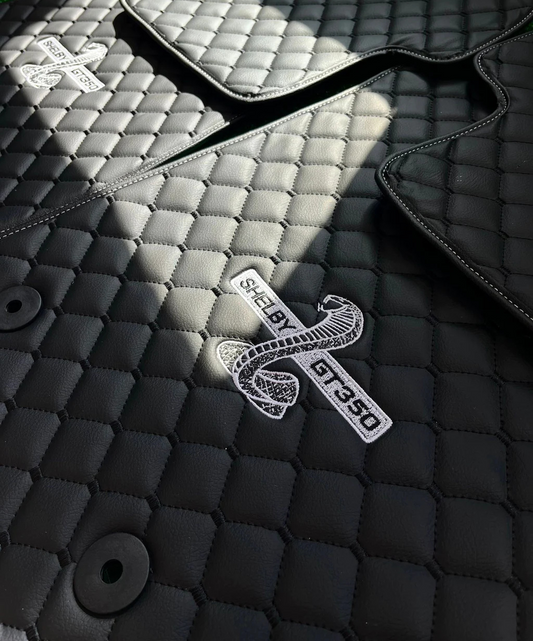 For Shelby GT350 Car Floor Mats Custom fit Leather for all Shelby GT350 Model Waterproof Carpet Liner