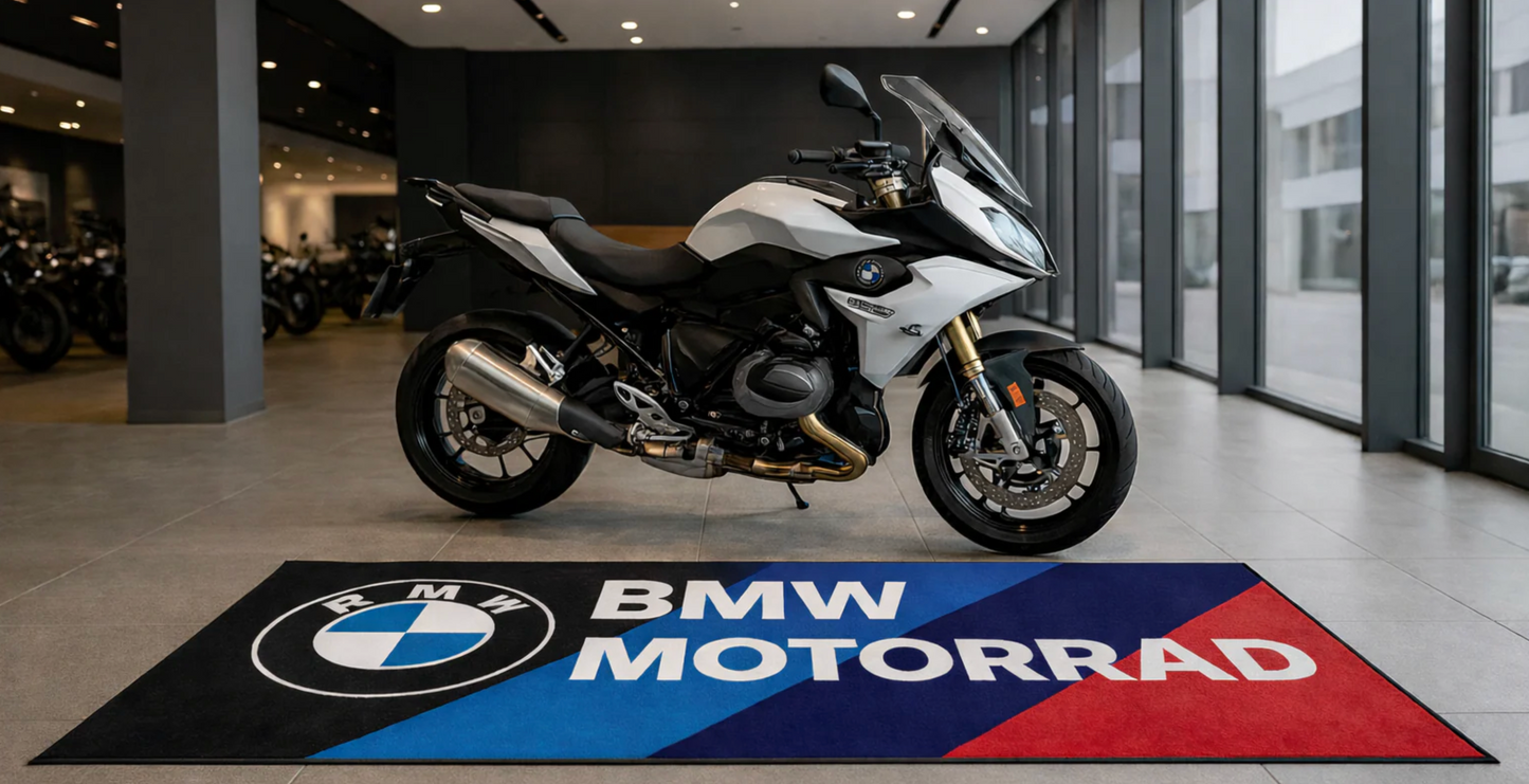 BMW Motorcycle Mat – Non-Slip, Soft & Durable (32×87 INCH)