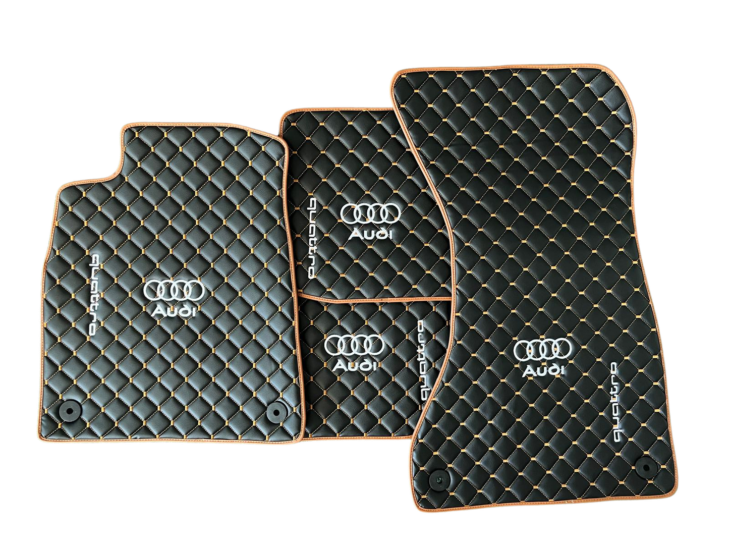 For Audi Quattro Car Floor Mats Custom fit Leather for all Audi Quattro Model Waterproof Carpet Liner