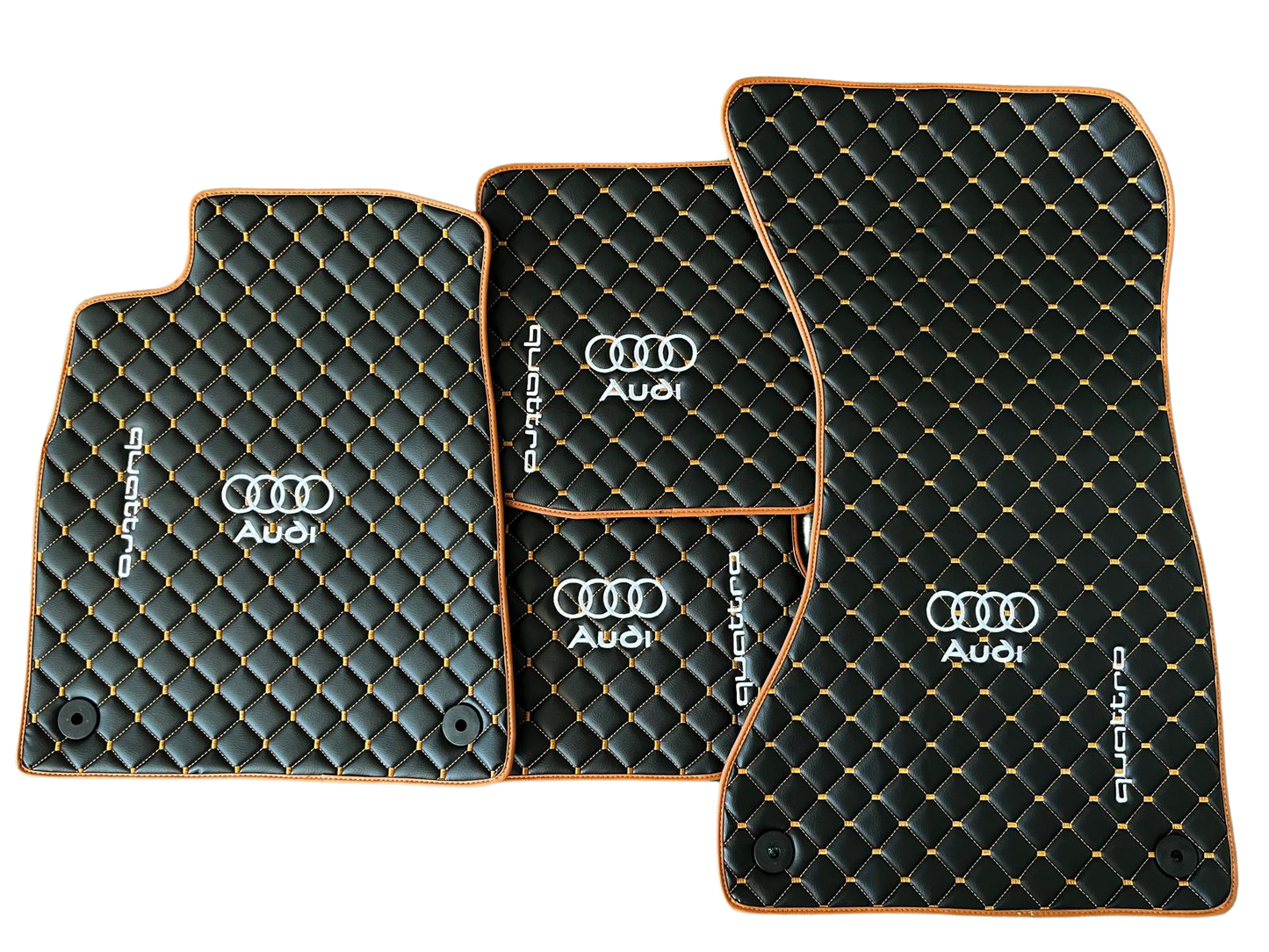 For Audi Quattro Car Floor Mats Custom fit Leather for all Audi Quattro Model Waterproof Carpet Liner