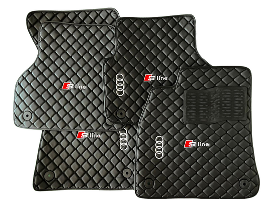 For Audi S Line Car Floor Mats Custom fit Leather for all Audi S Line Model Waterproof Carpet Liner