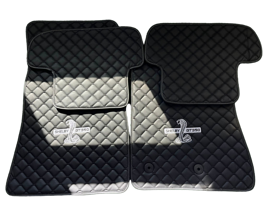 For Shelby GT350 Car Floor Mats Custom fit Leather for all Shelby GT350 Model Waterproof Carpet Liner
