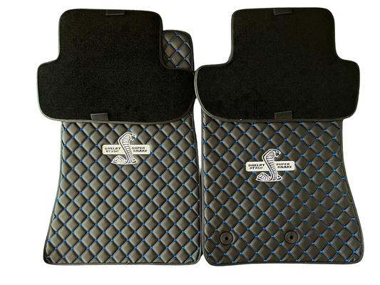 For Shelby GT350 Supersnake Car Floor Mats Custom fit Leather for all Shelby GT350 Supersnake Model Waterproof Carpet Liner