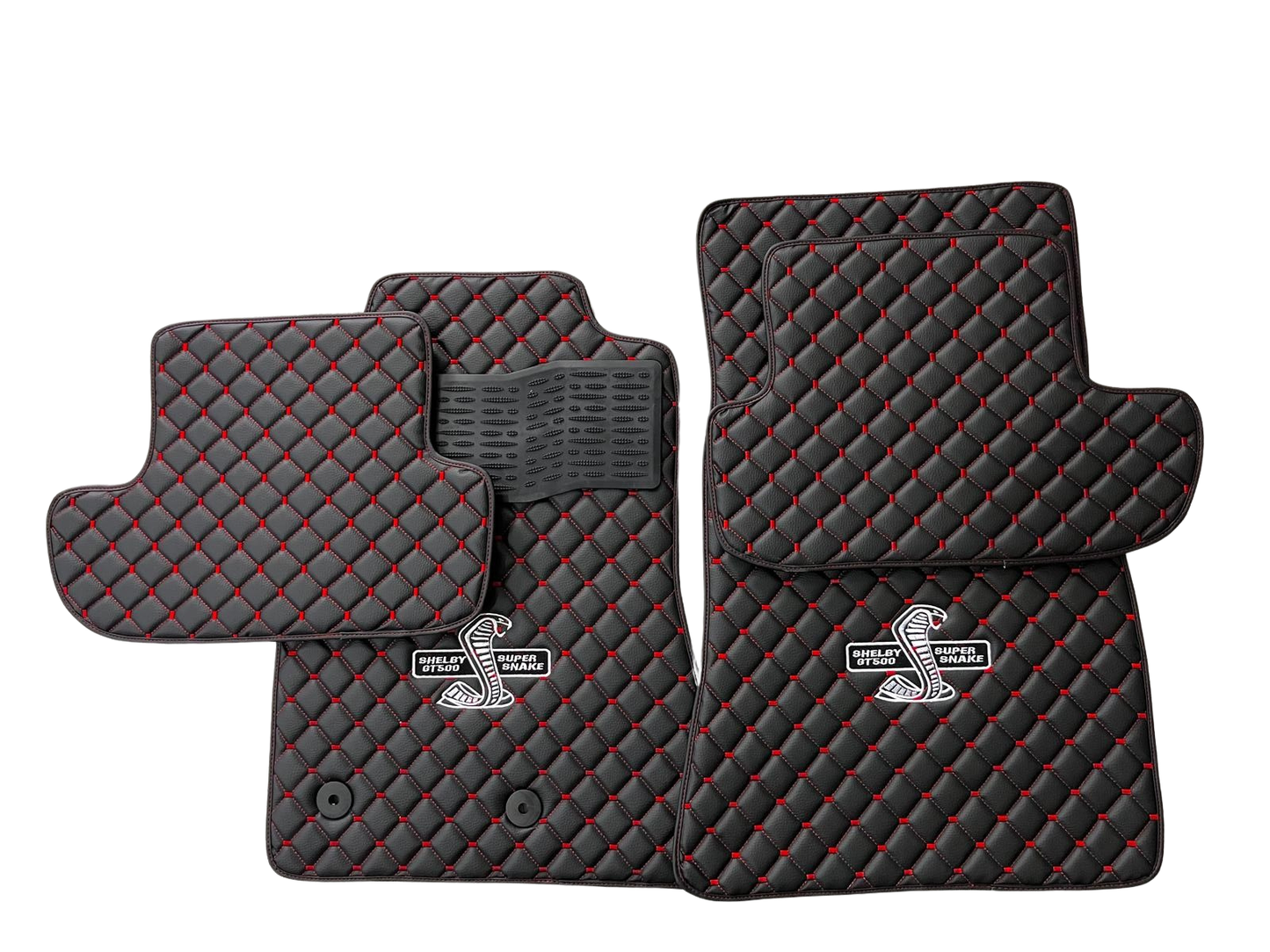 For Shelby GT500 Supersnake Car Floor Mats Custom fit Leather for all Shelby GT500 Supersnake Model Waterproof Carpet Liner