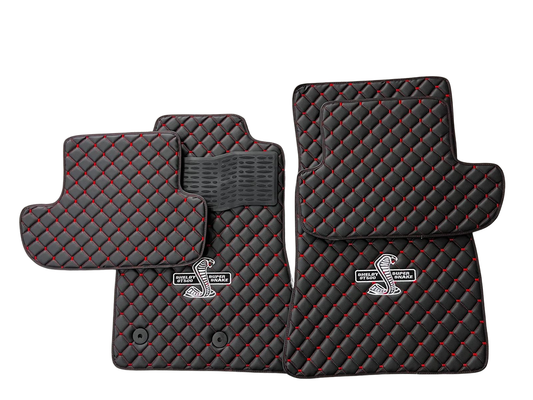 For Shelby GT500 Supersnake Car Floor Mats Custom fit Leather for all Shelby GT500 Supersnake Model Waterproof Carpet Liner