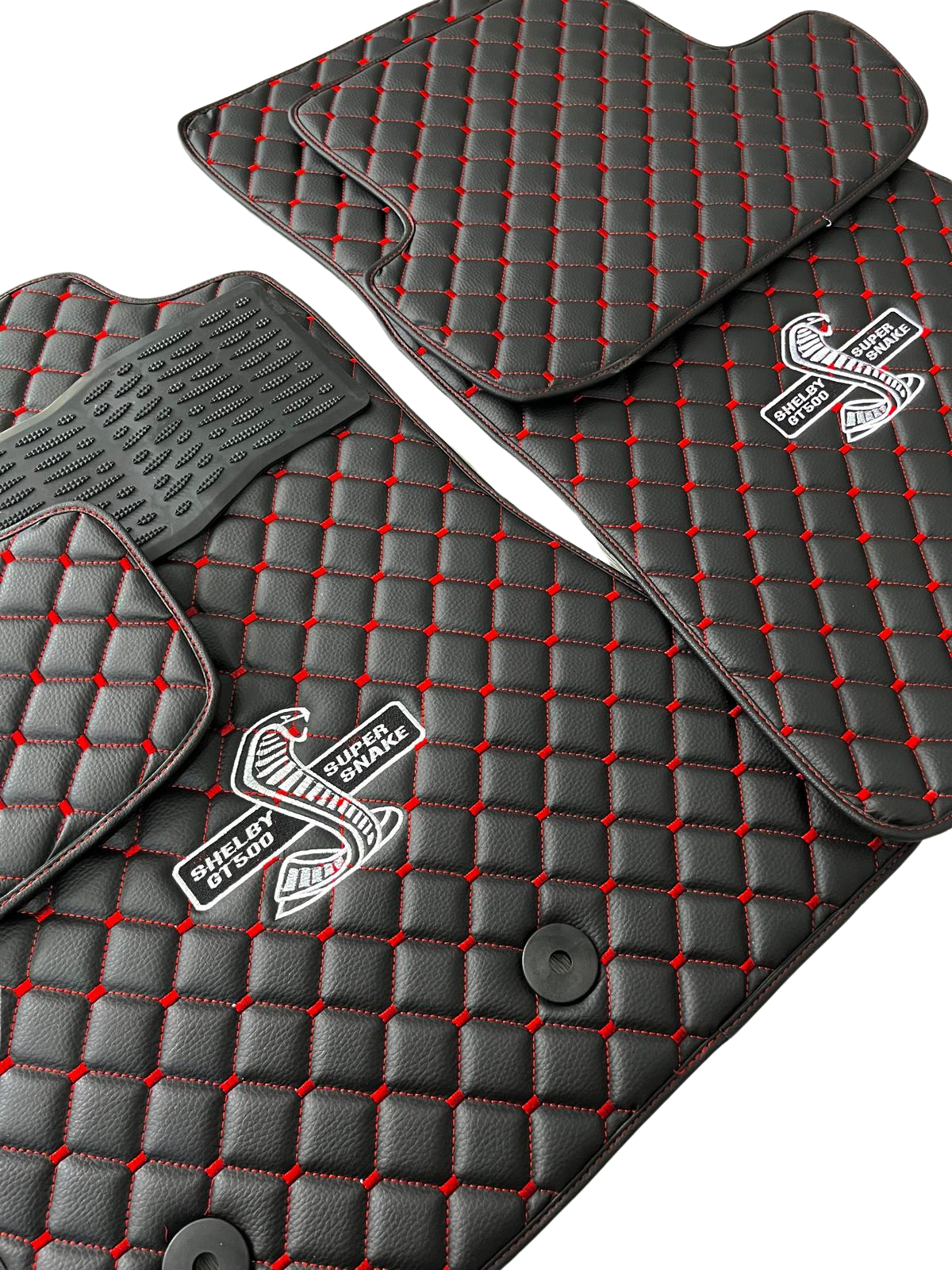 For Shelby GT500 Supersnake Car Floor Mats Custom fit Leather for all Shelby GT500 Supersnake Model Waterproof Carpet Liner