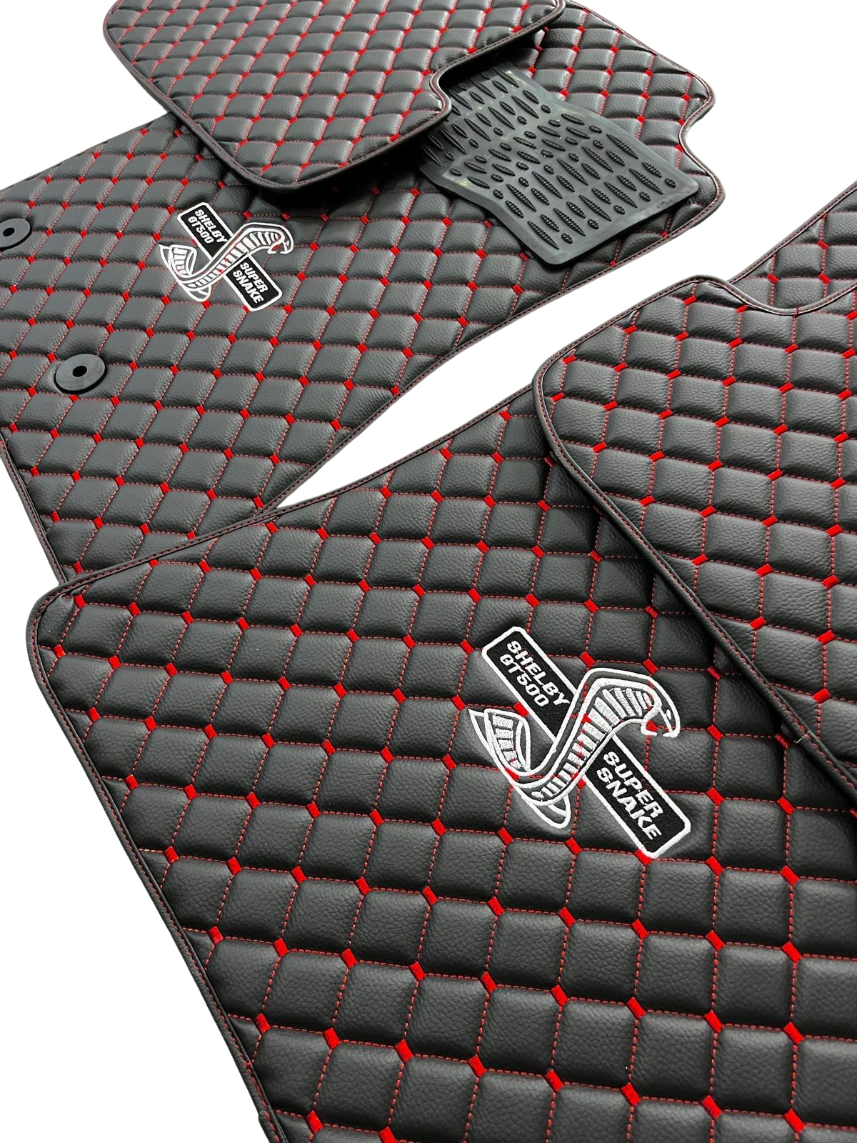 For Shelby GT500 Supersnake Car Floor Mats Custom fit Leather for all Shelby GT500 Supersnake Model Waterproof Carpet Liner