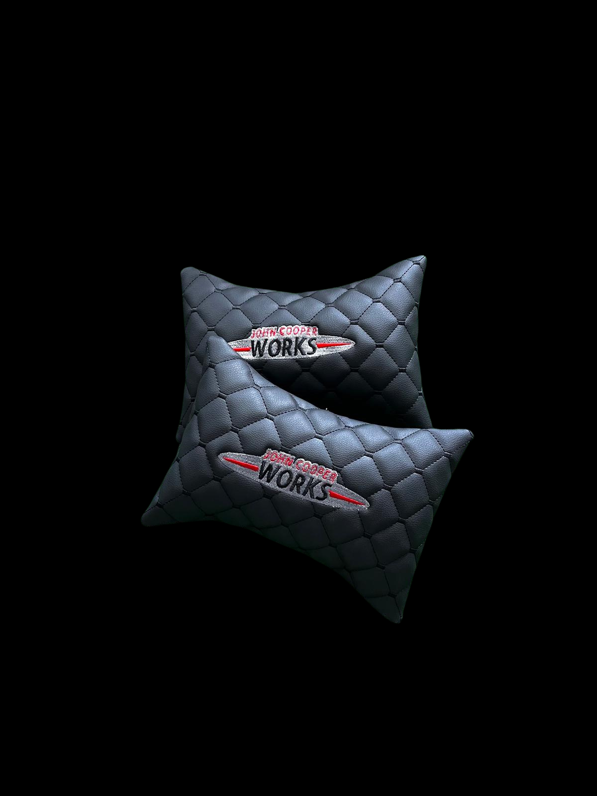 For Mını Cooper John Cooper Leather Neck Pillows for Cars - Premium Comfort and Style (2 PCS)