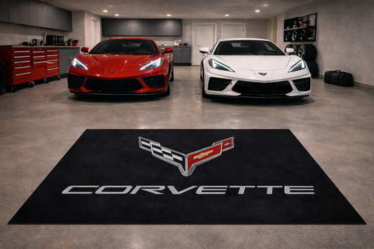 Corvette Premium Home, Garage & Display Carpet Mat – Non-Slip, Soft & Durable (59.1 × 86.6 Inch)