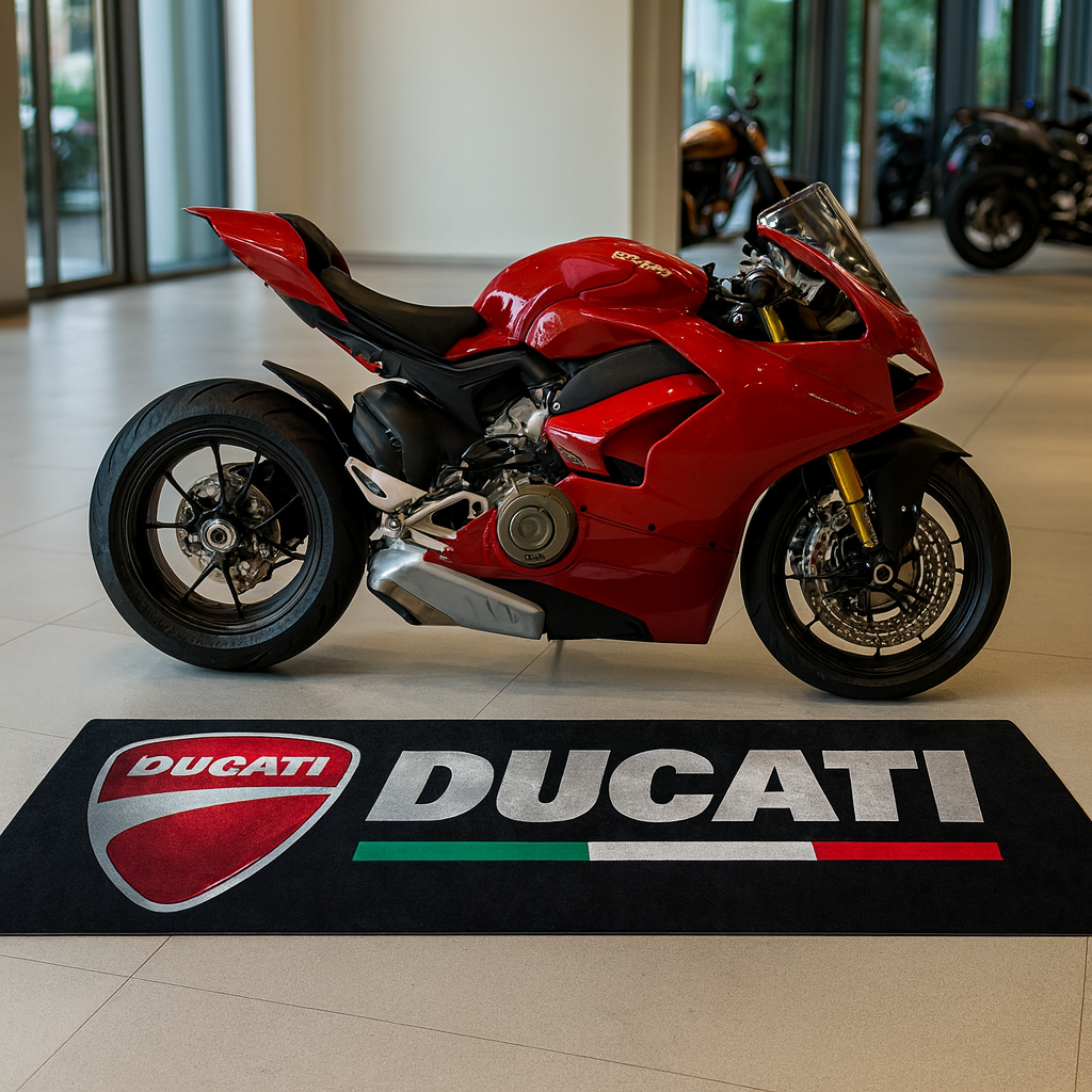 Ducati Premium Motorcycle Mat – Non-Slip, Soft & Durable (32x87 Inch)