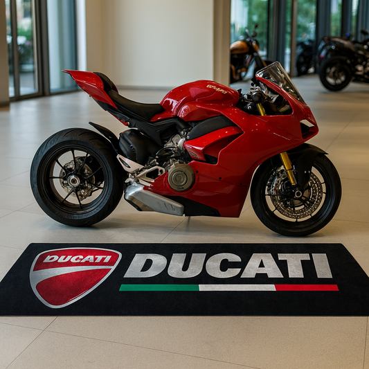 Ducati Premium Motorcycle Mat – Non-Slip, Soft & Durable (32x87 Inch)
