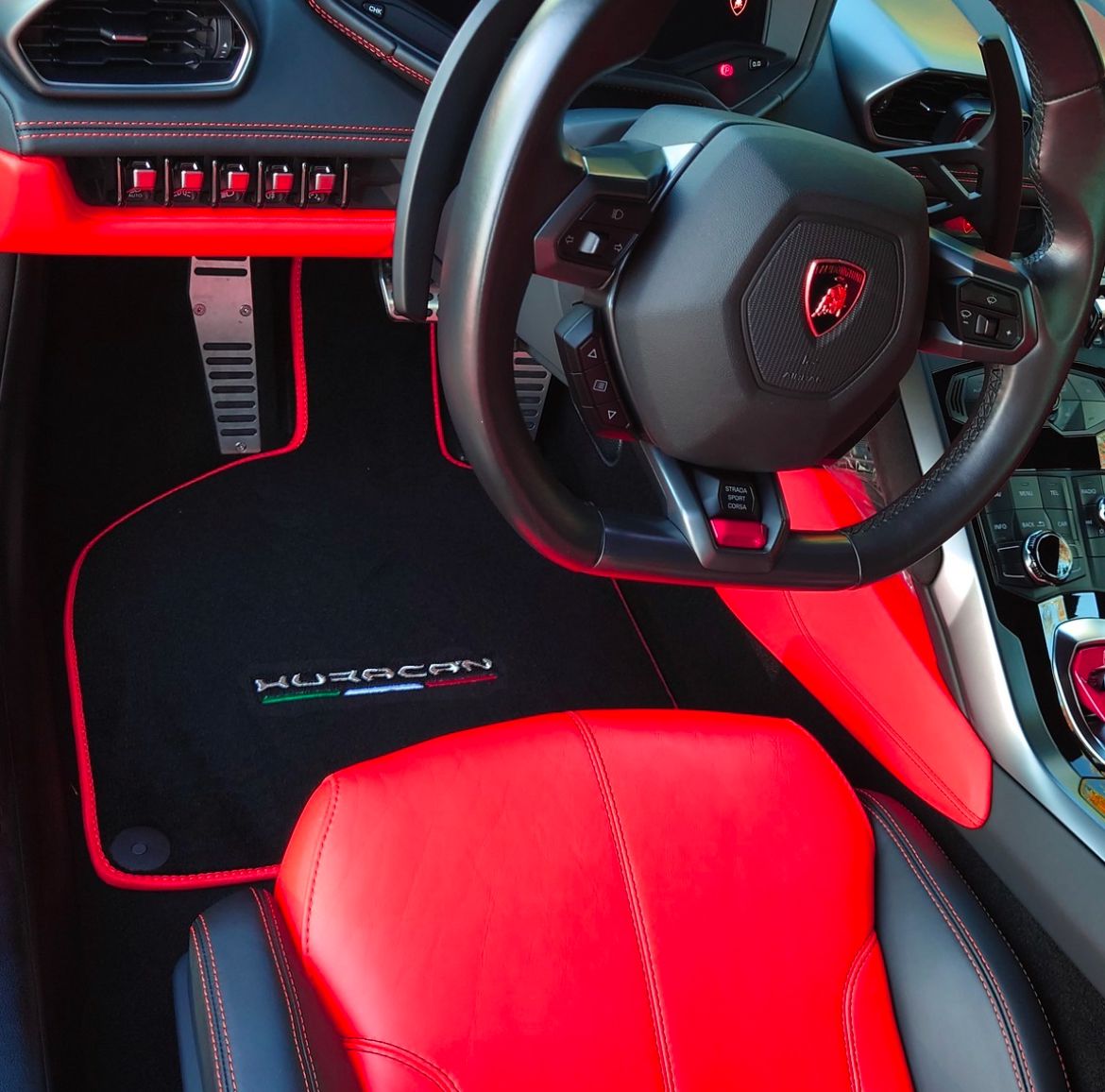 For all Lamborghini Huracan Series Carpet Car Floor Mats Bespoke