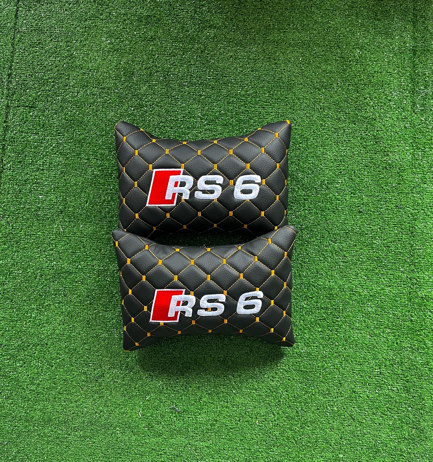 For AUDI RS6 Leather Neck Pillows for Cars - Premium Comfort and Style (2 PCS)