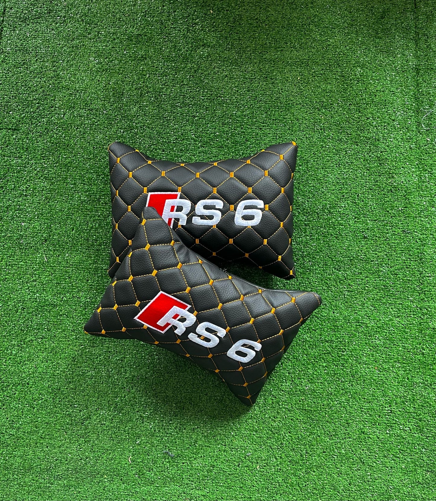 For AUDI RS6 Leather Neck Pillows for Cars - Premium Comfort and Style (2 PCS)