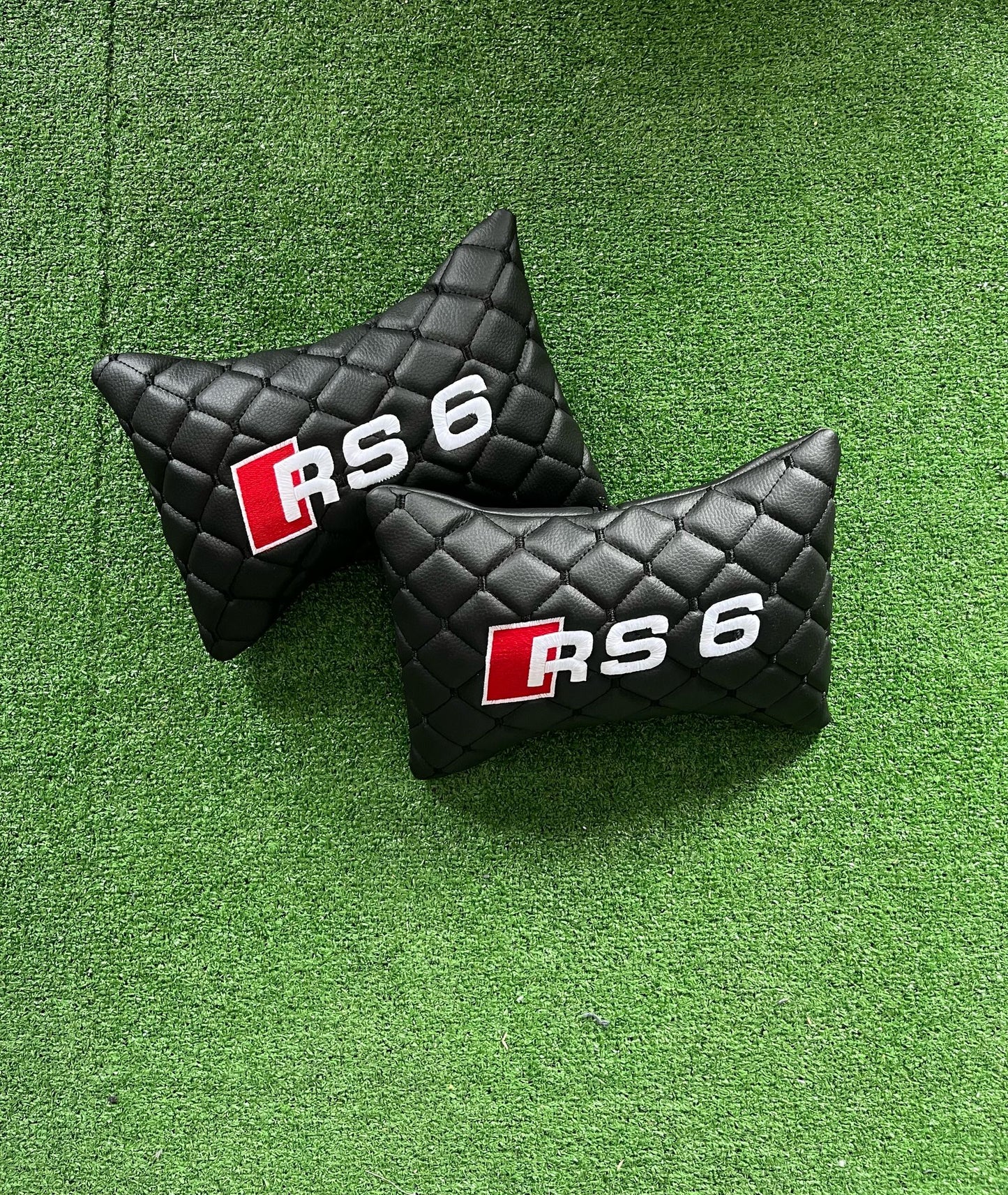 For AUDI RS6 Leather Neck Pillows for Cars - Premium Comfort and Style (2 PCS)