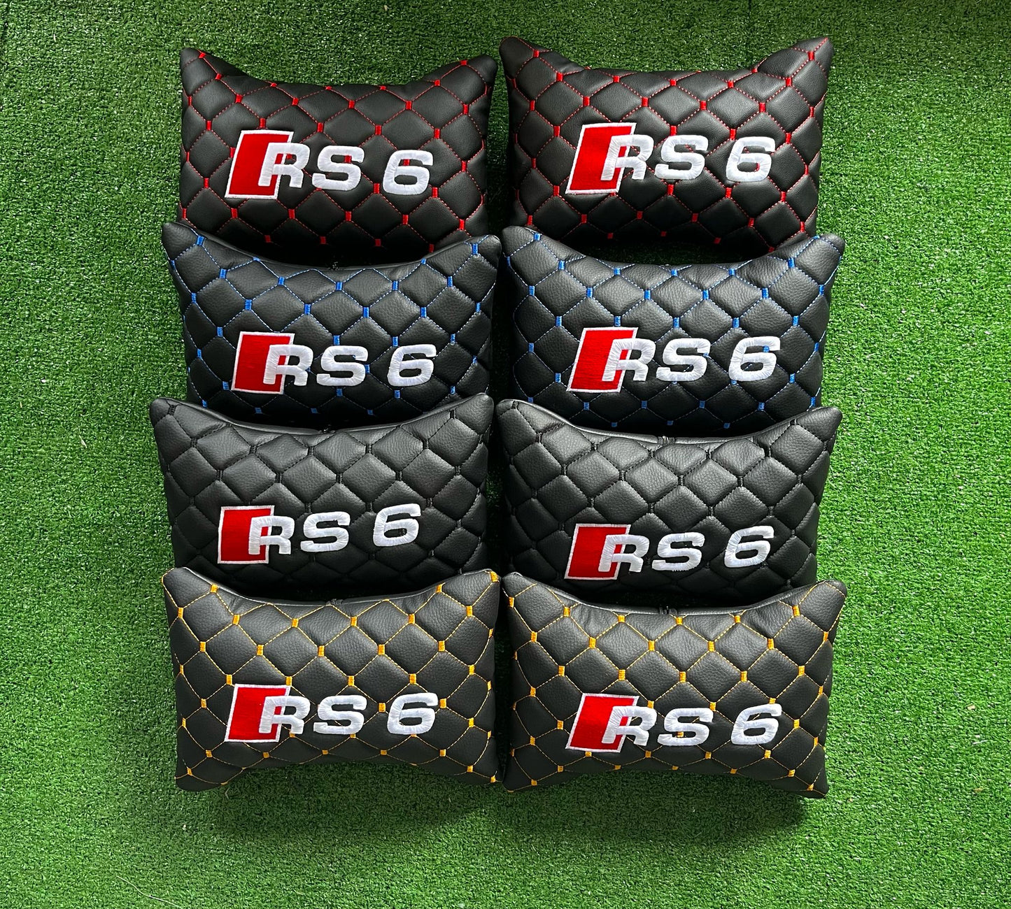 For AUDI RS6 Leather Neck Pillows for Cars - Premium Comfort and Style (2 PCS)