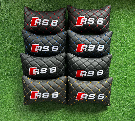 For AUDI RS6 Leather Neck Pillows for Cars - Premium Comfort and Style (2 PCS)