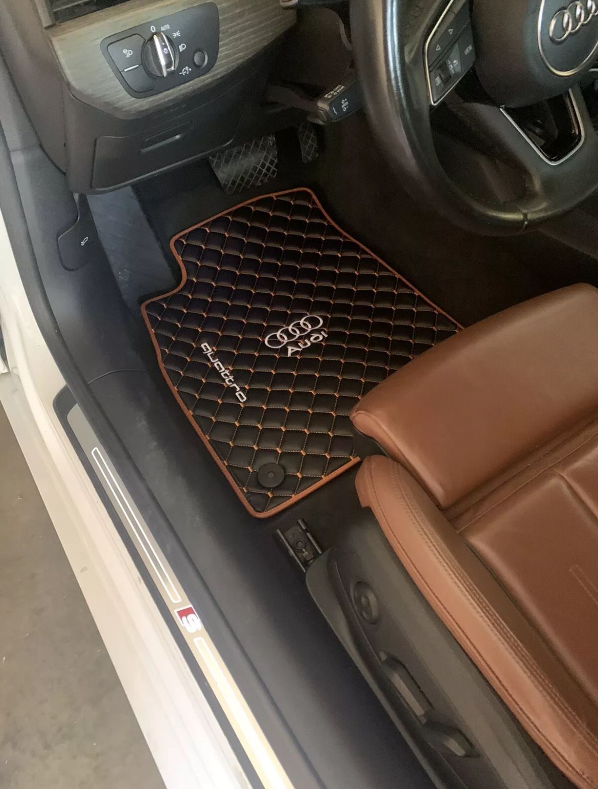 For Audi Quattro Car Floor Mats Custom fit Leather for all Audi Quattro Model Waterproof Carpet Liner