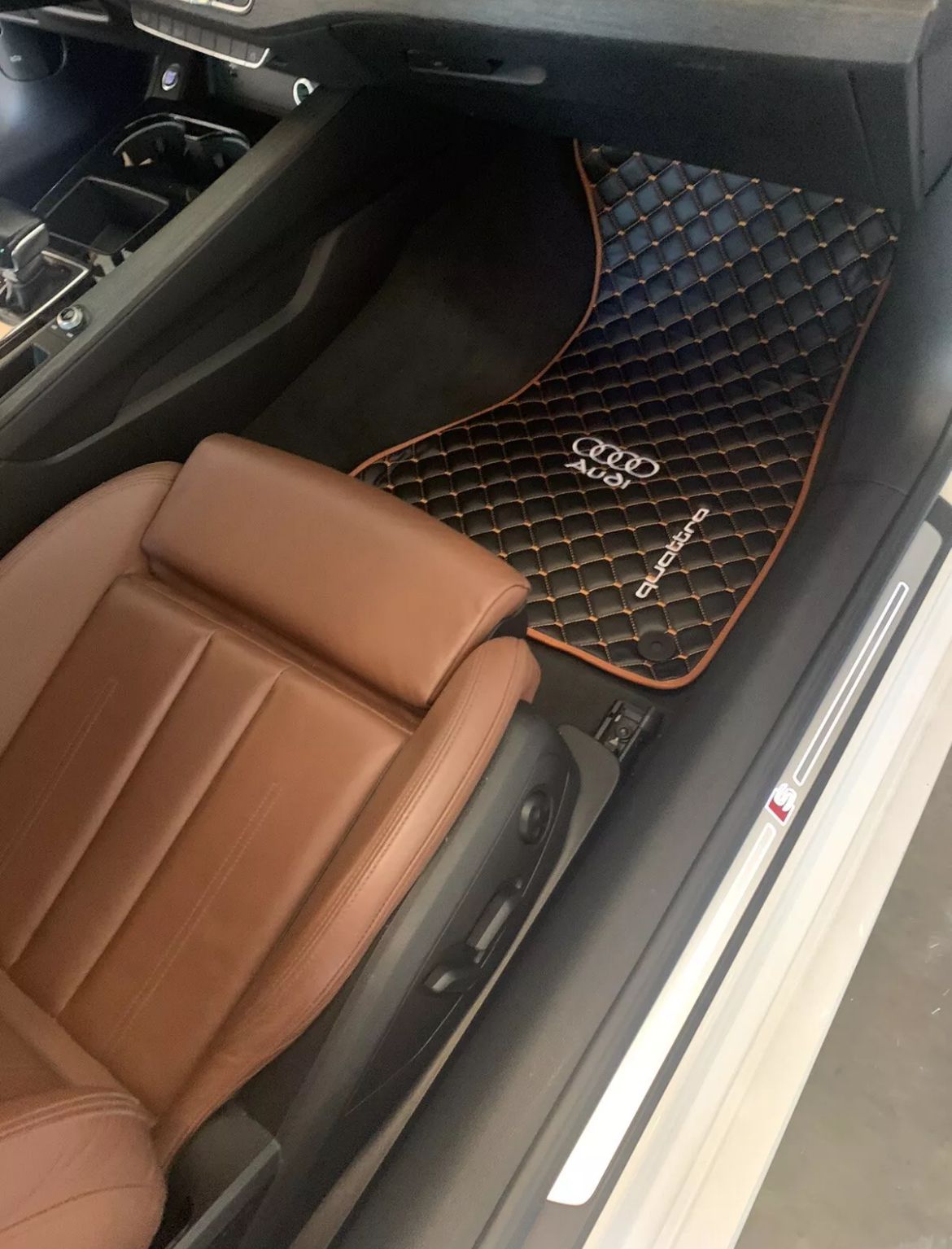For Audi Quattro Car Floor Mats Custom fit Leather for all Audi Quattro Model Waterproof Carpet Liner