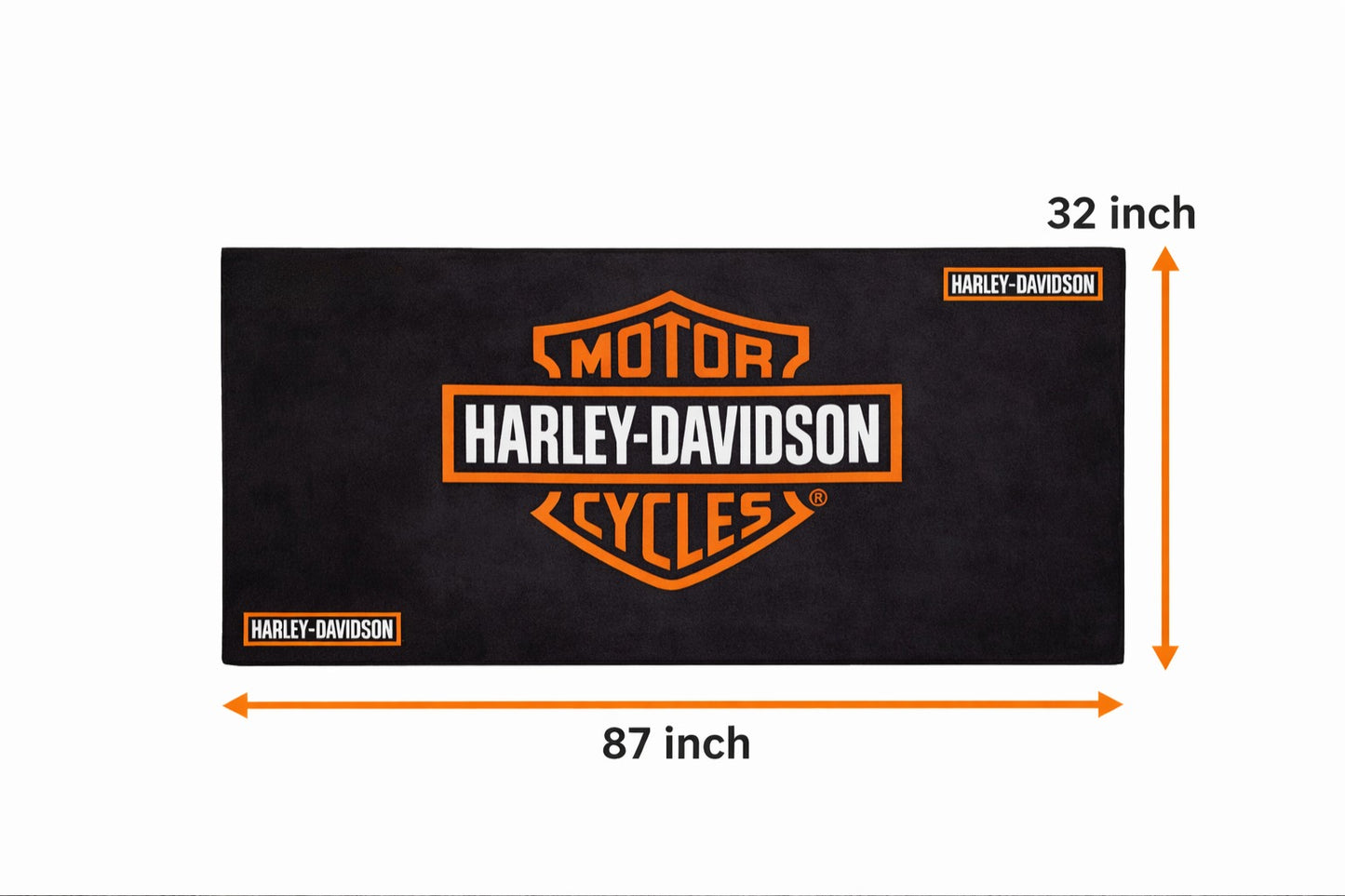 Harley Davidson Premium Motorcycle Mat – Non-Slip, Soft & Durable (32x87 Inch)