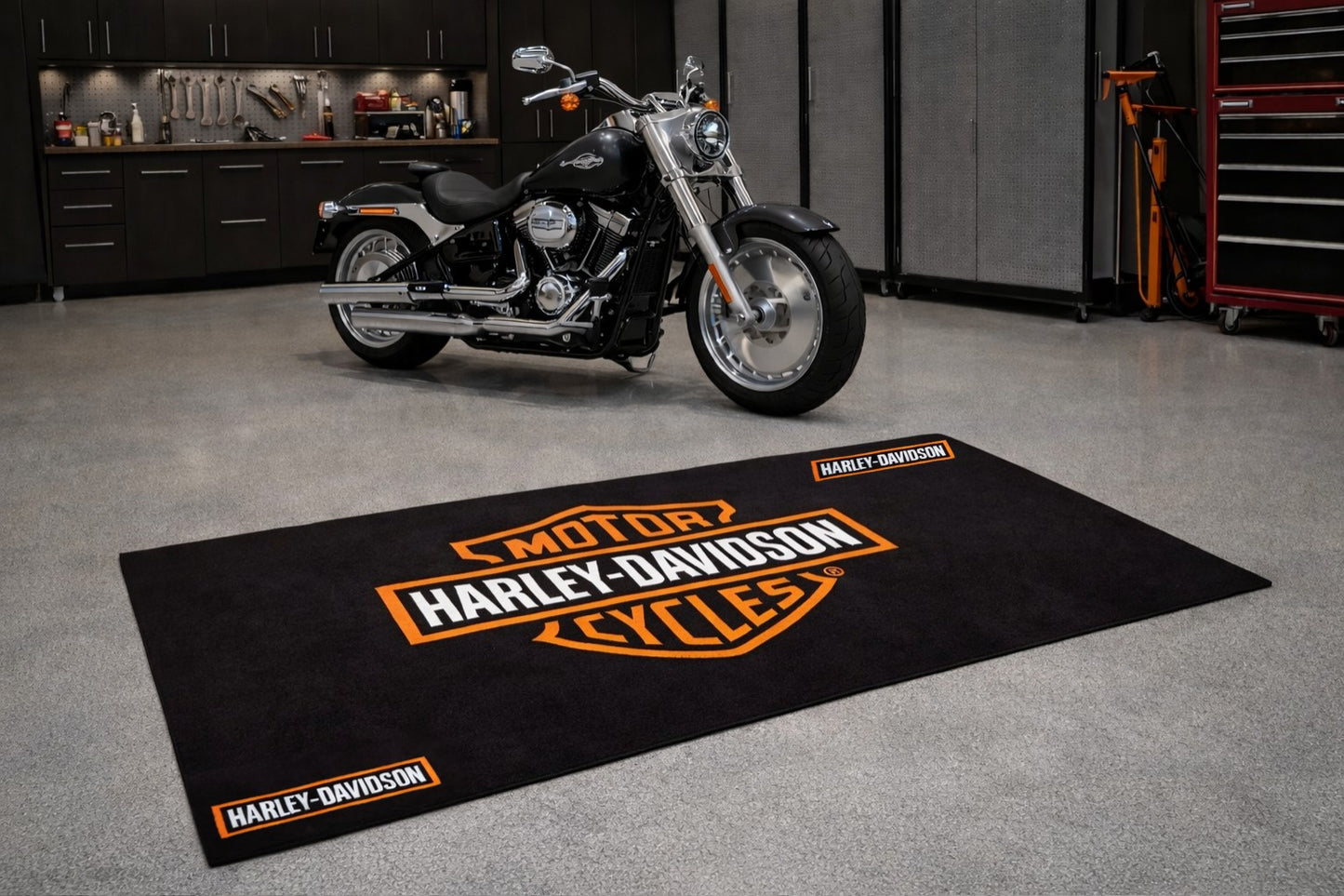 Harley Davidson Premium Motorcycle Mat – Non-Slip, Soft & Durable (32x87 Inch)